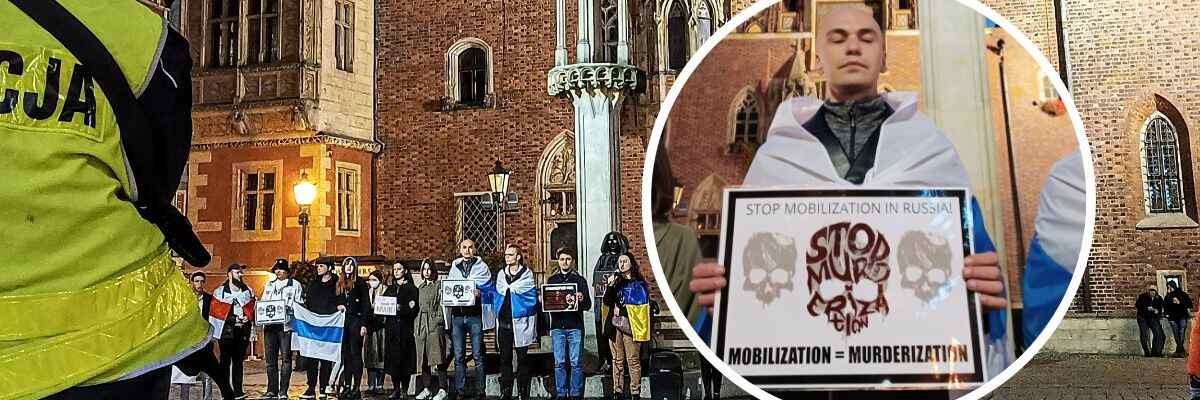 Rosjanie protestują po orędziu Putina. Także we Wrocławiu [ZDJĘCIA]