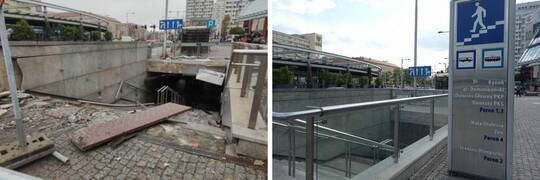Przejście pod rondem Reagana już po odbudowie. Wygląda jak nowe [ZDJĘCIA]
