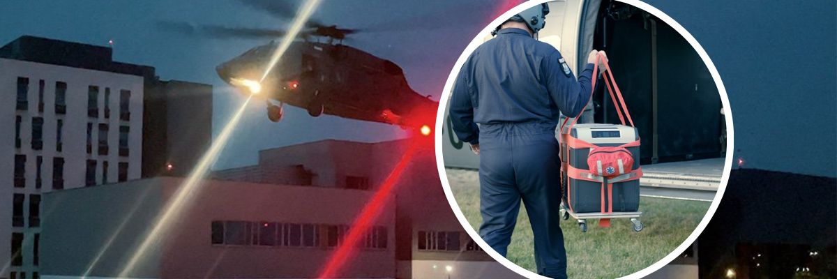 Helikopter z sercem dla 67-latka nad Wrocławiem. Tak wyglądała akcja ratująca życie [ZDJĘCIA]