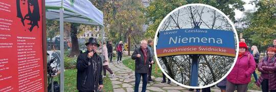 Wrocław: Skwer Czesława Niemena otwarty po remoncie. Regularnie usłyszymy tu jego piosenki [ZDJĘCIA]