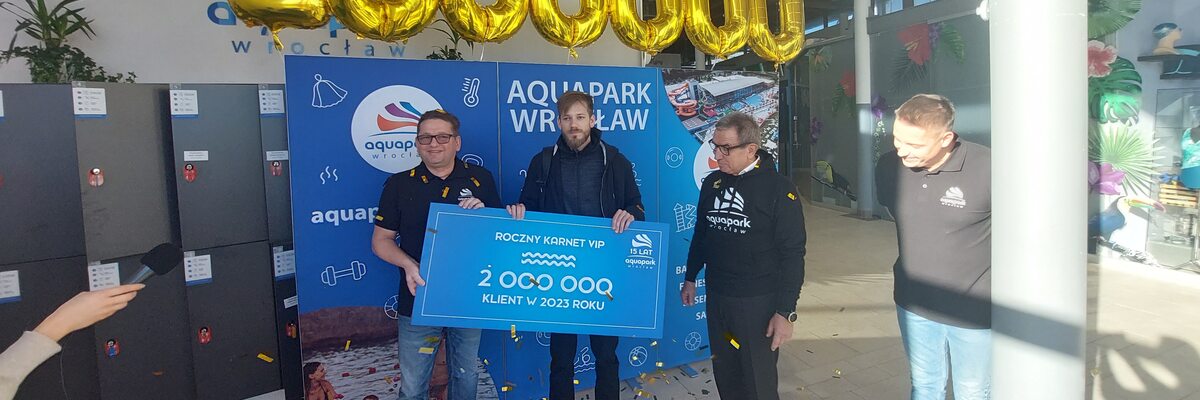 Wrocławski Aquapark odwiedził 2-milionowy gość. Zeszłoroczny wynik pobity szybciej!