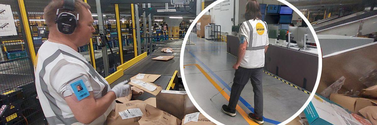 Niewidomi pracują w magazynie Amazona pod Wrocławiem. "Tutaj mogę być tak samo wydajny, jak każdy inny pracownik" [ZDJĘCIA]