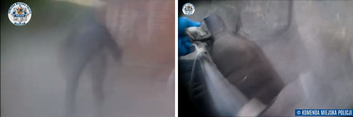 Wrocław: Pościg za złodziejem katalizatorów. Próbował niepostrzeżenie uciec na rowerze [WIDEO]
