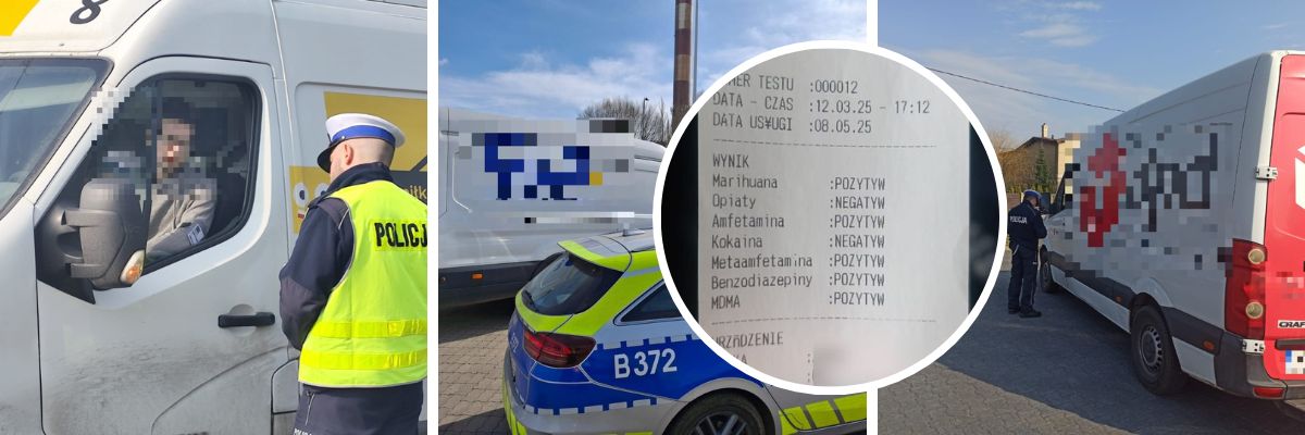 Policyjna akcja „Kurier” na Dolnym Śląsku. 27-letni kierowca „rozbił bank” listą narkotyków w organizmie