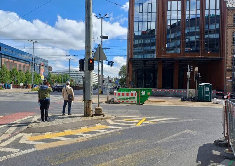 Nowe przejście powstanie w miejscu przejścia tymczsowego, które zostało uruchomione na czas remontu podziemnego przejścia Słodowego / fot. ZDiUM