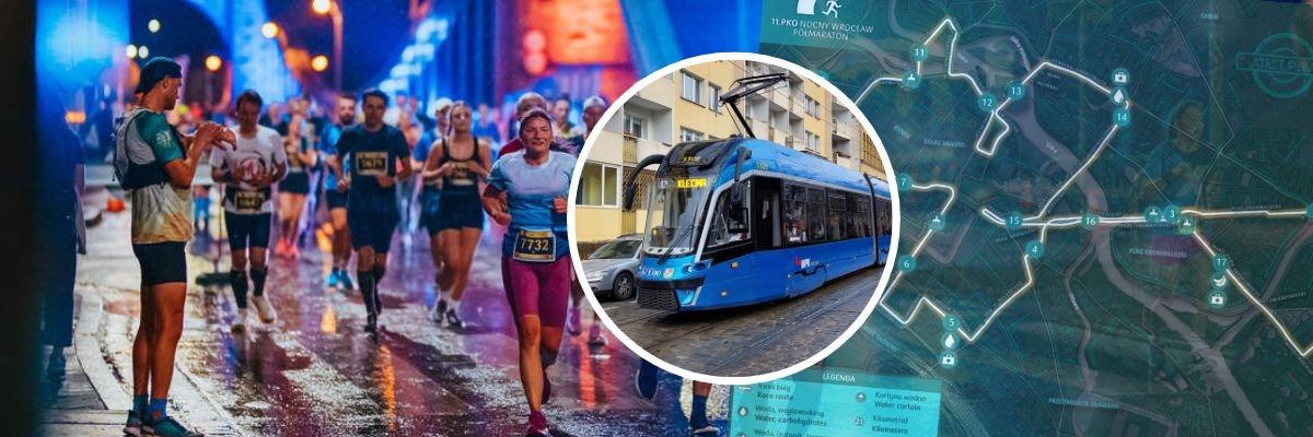 W sobotę 11. PKO Nocny Wrocław Półmaraton. Szykuje się armagedon w rozkładach jazdy MPK [SPRAWDŹ ZMIANY TRAS]