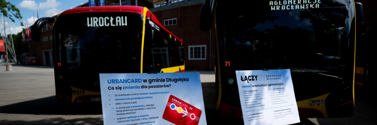 Kolejne gminy dołączają do wrocławskiego systemu Urbancard. Do Długołęki na „jednym bilecie”