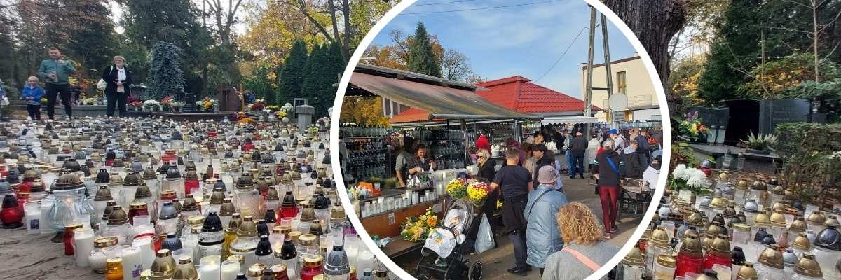 Wszystkich Świętych 2025 na Cmentarzu Osobowickim. Tłumy w ciepłą sobotę odwiedzają groby bliskich [ZDJĘCIA]