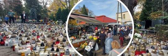 Wszystkich Świętych 2025 na Cmentarzu Osobowickim. Tłumy w ciepłą sobotę odwiedzają groby bliskich [ZDJĘCIA]