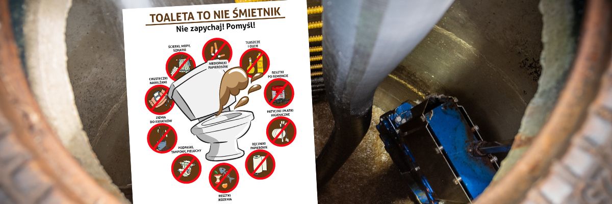 MPWiK apeluje: „Toaleta to nie śmietnik. Nie zapychaj, pomyśl!”