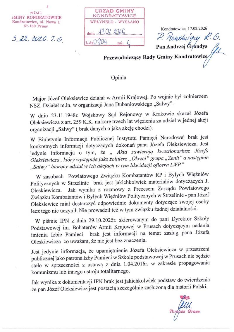 fot. Rada Gminy Kondratowice