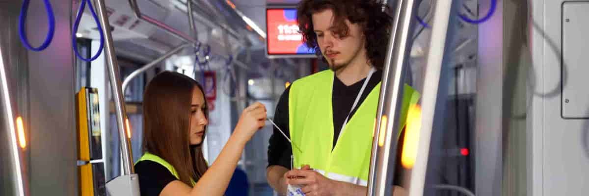 Studenci sprawdzają, jakie bakterie zostają w autobusach i tramwajach MPK