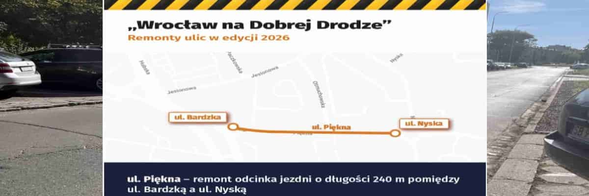 Ulica Piękna może być piękna! We Wrocławiu rusza remont