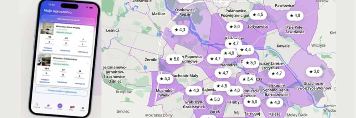 Gdzie najlepiej mieszkać we Wrocławiu? Nowa mapa RentFriends ocenia osiedla